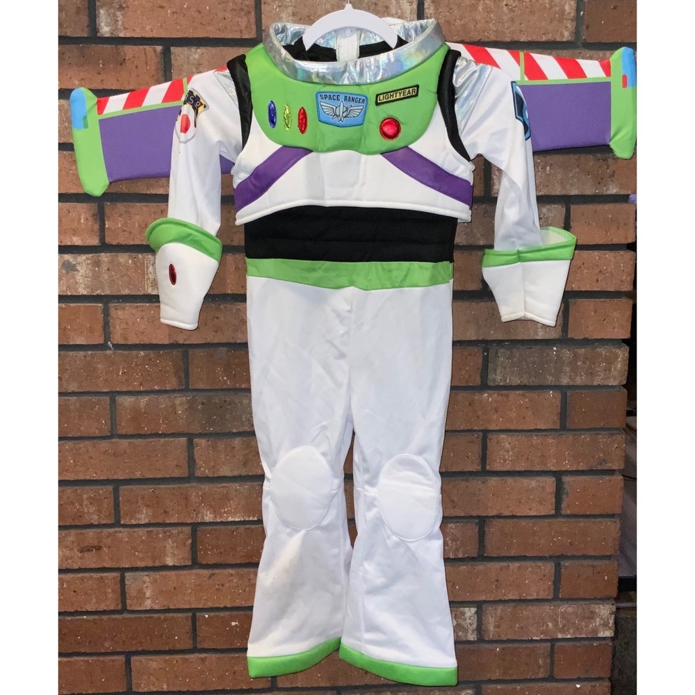 Disney Toy Story Buzz Lightyear Costume with Wings Space Ranger Jumpsuit 3t/4t
